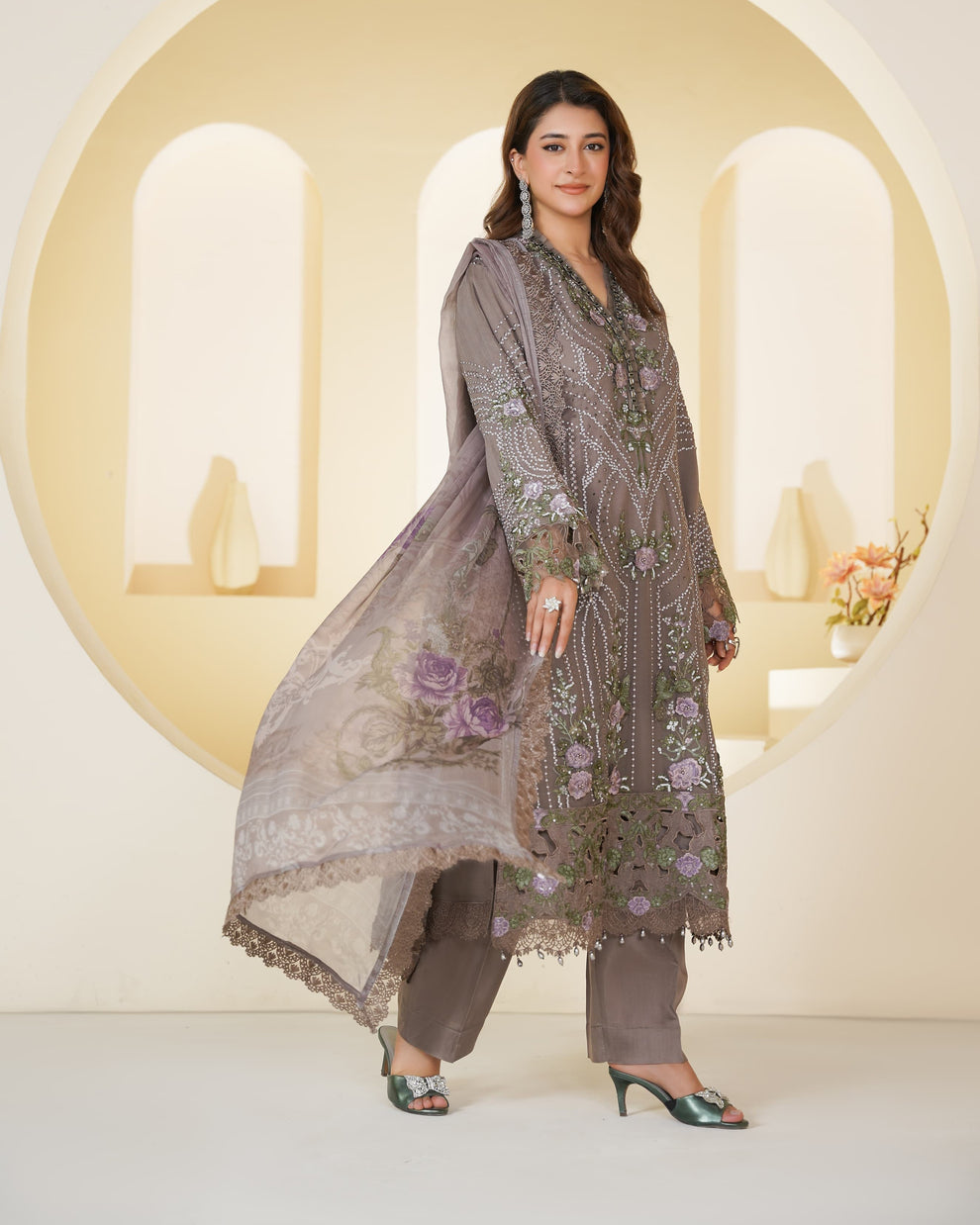 Premium Heavy Partywear Stitched Pakistani Suit