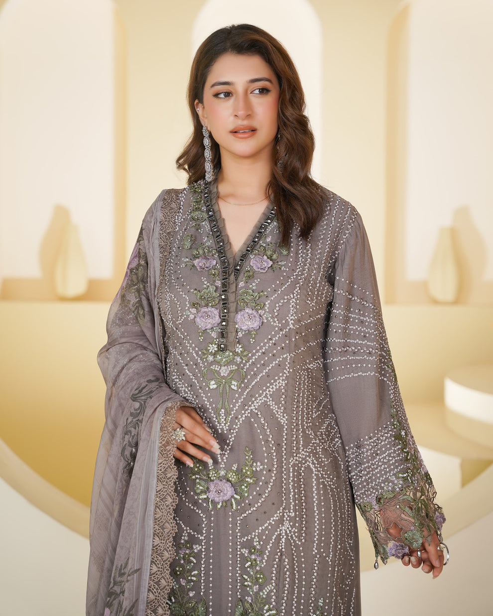 Premium Heavy Partywear Stitched Pakistani Suit