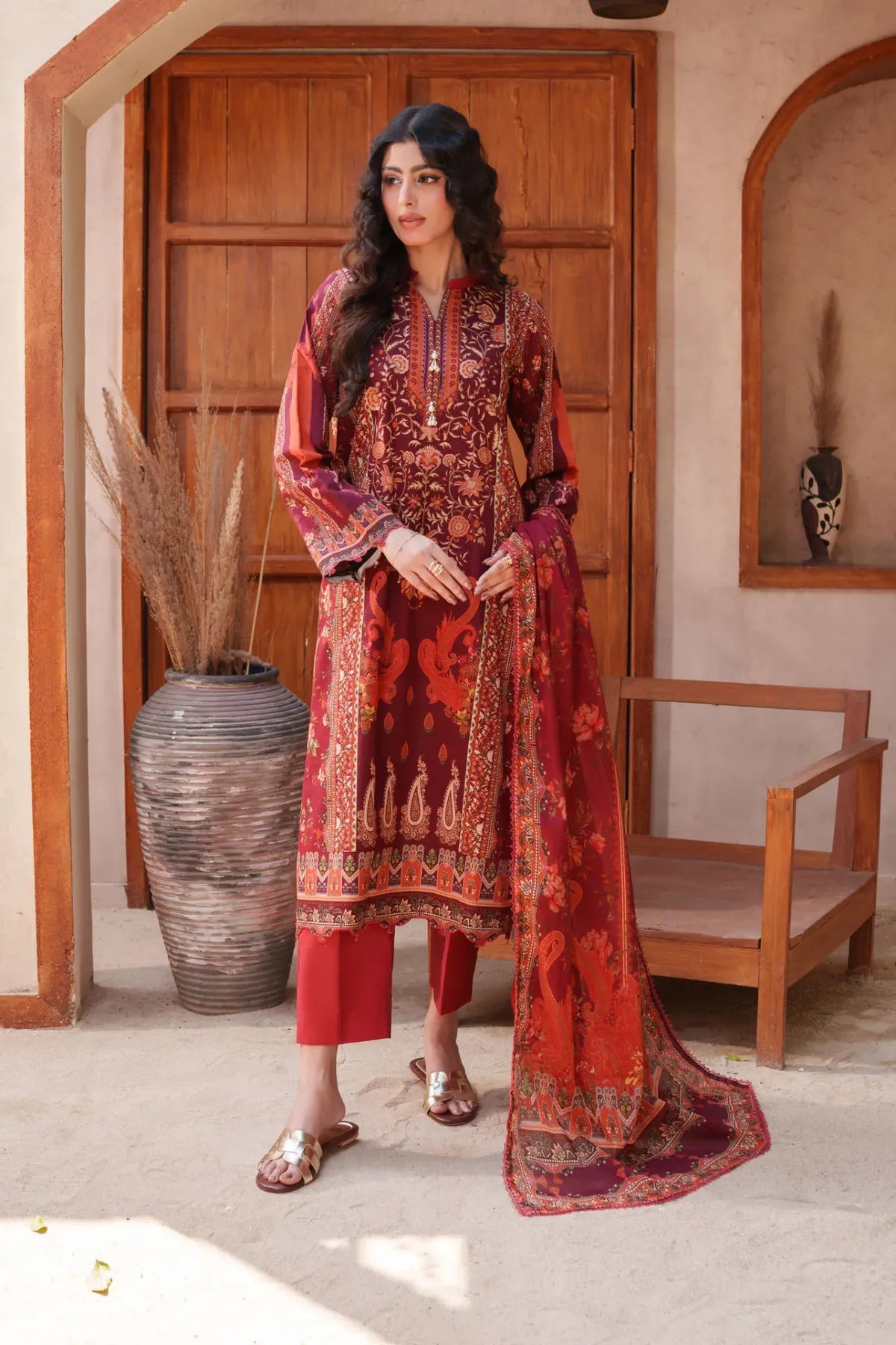 FIRDOUS STITCHED LAWN SUIT