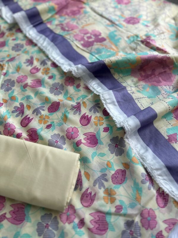 UNSTITCHED PRINTED LAWN BY SAYA - Image 4